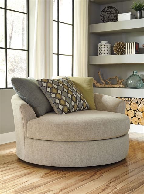 Casheral Linen Oversized Swivel Accent Chair From Ashley 8290121