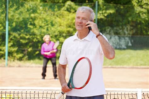 Active Senior Tennis Players Stock Photo Image Of Portrait Mobile
