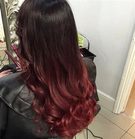 Black To Red Ombre Black To Red Ombre Long Hair Styles Hair