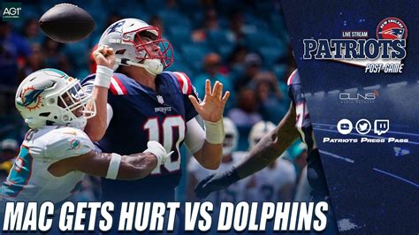 Mac Jones Suffers Back Injury In Patriots 20 7 Loss Vs Dolphins YouTube