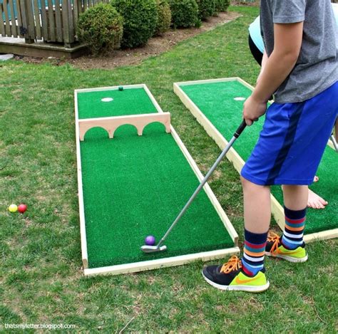 When we were in williamsburg recently we played, and at around the 11th hole he had enough. DIY Mini Putt Course & Ryobi Tool Giveaway - Jaime Costiglio