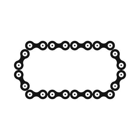 Premium Vector Bicycle Chain Icon In Simple Style Isolated On White