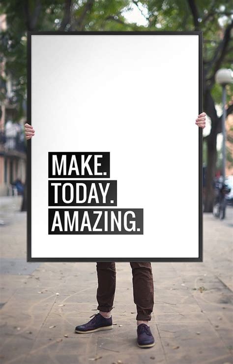 Make Today Amazing Printable Art Typography Print Inspirational Quote