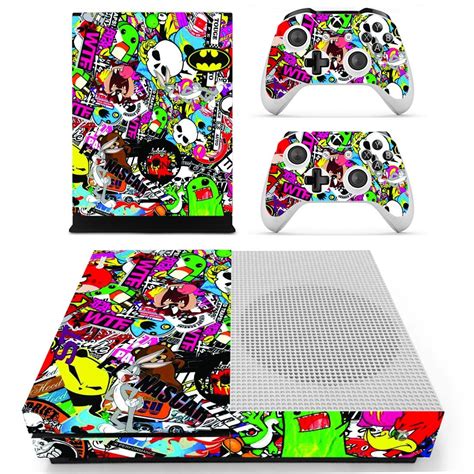 Sticker Bomb Xbox One S Skin For Console And Controllers
