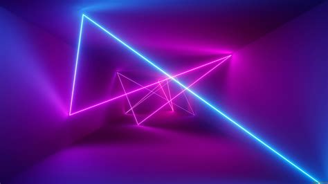 Colorful Triangle Neon Lights Hd Wallpapers Wallpaper Cave