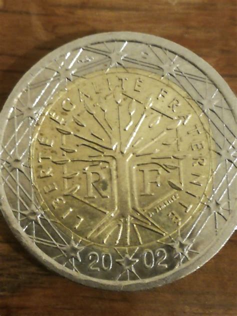 Rara Moneda De 2 Euros Francia 2002 árbol De La Vida Moneda De Etsy