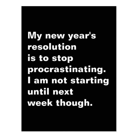 Funny Sarcastic New Years Resolution Quote Holiday Postcard Zazzle