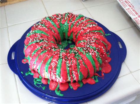 And there you have an easy, adorable christmas cake! Holiday wreath bundt cake | Holiday cakes, Bundt cakes ...