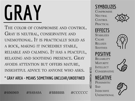 Gray Color Meaning The Color Gray Symbolizes Compromise And Control