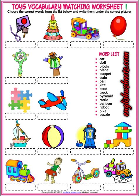 toys vocabulary practicing worksheet free esl printable english sexiz pix
