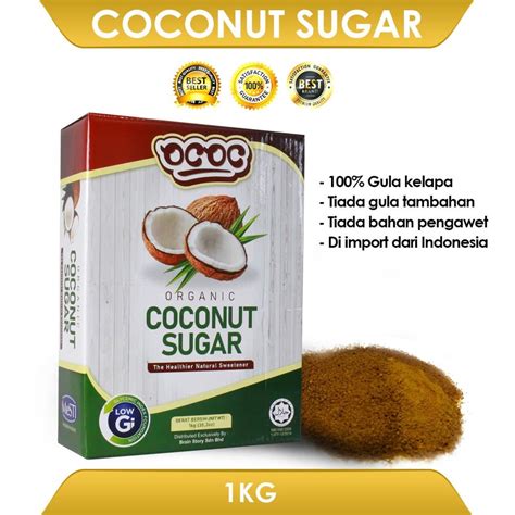 Gula Kelapa Organik Low GI 100 Organic Coconut Sugar OCOC Buy 3 Get