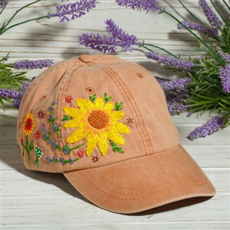 Hat Embroidery Custom Embroidery Embroidery Flowers Cross Stitch Embroidery Hand Embroidered