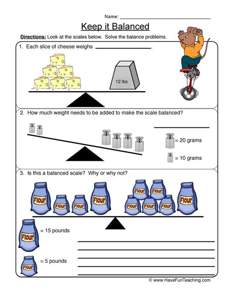 Weight And Balance Worksheets With Answers