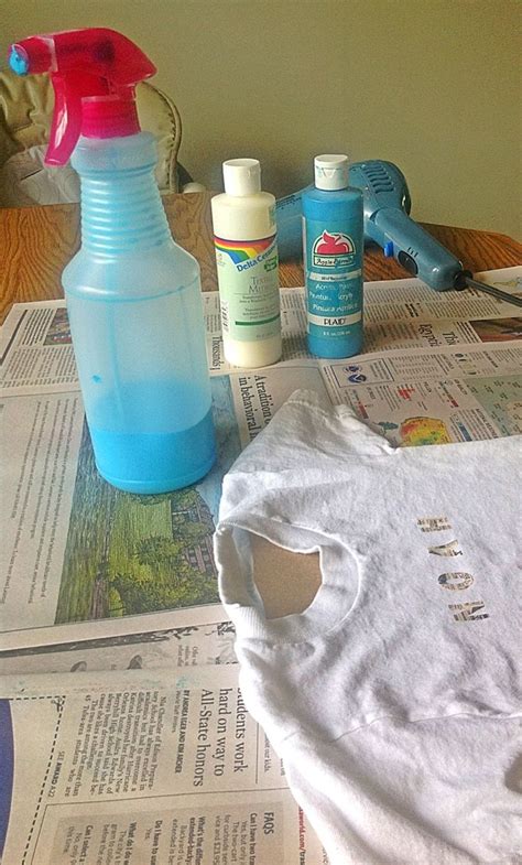 Make Your Own Fabric Spray Paint One Part Acrylic Paint