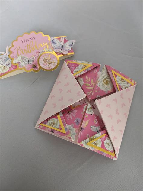Happy Birthday Origami Fold Card Etsy