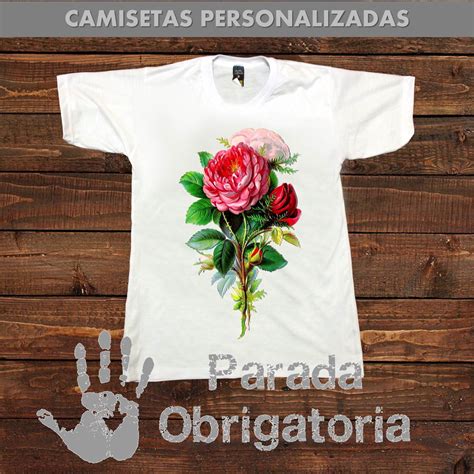 Camiseta Flores Vintage Elo7 Produtos Especiais