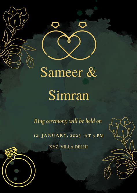 Create Ring Ceremony Invitation Card For 2023 Shaadi Vibes