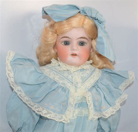 German Bisque Doll Antique Porcelain Mohair Wig Sleep Eyes Marked Spec Christiescurios