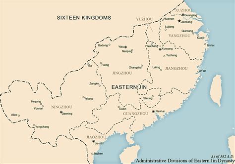 382 Ce Administrative Divisions Of The Eastern Jin Dynasty China