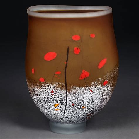 Amber Abstract By Eric Bladholm Art Glass Vessel Studio Sale