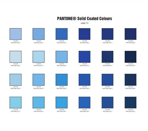 6 Pantone Color Chart Templates Doc Pdf Free And Premium Templates