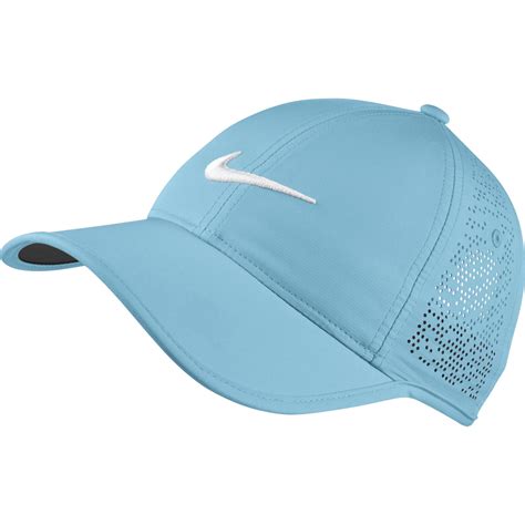 Nike New Nike Ladies Perforated Light Bluewhite Adjustable Hatcap