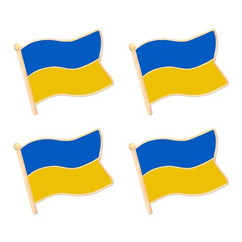 Aley Ukraine Ukrainian Flag Lapel Pin Decorations 4 Pack