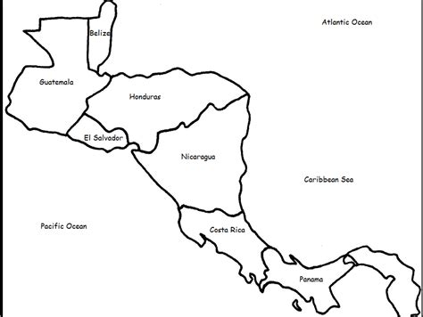 Central America Outline Map Printable Adams Printable Map