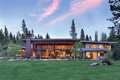 Impressive Modern Rustic Home Showcases Views Of The Rocky Mountains