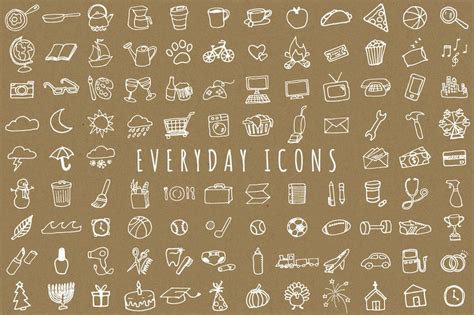 Everyday Items Clipart Set Black And White Version Clipart Etsy