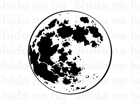 Moon Svg Full Moon Svg Digital Downloadcricut Silhouette Etsy