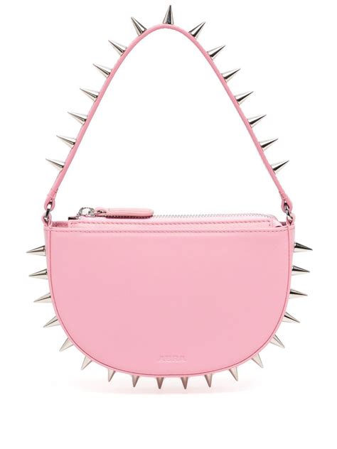 Abra Spikes Carrie Leather Shoulder Bag Farfetch