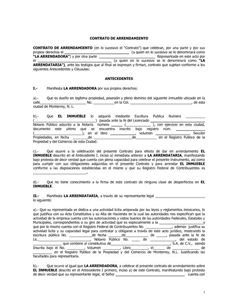 Contrato De Alquiler Contratos De Alquiler Pinterest Contrato Y