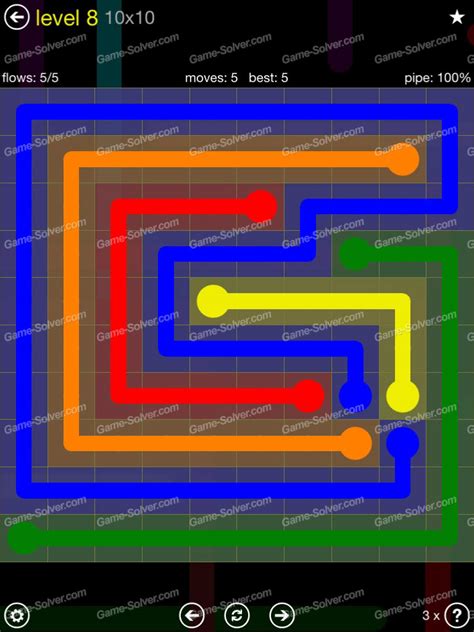 Flow Extreme Pack 2 10x10 Level 8 Game Solver