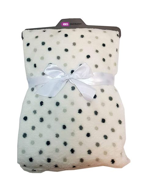 I only learned about 5 months ago or no sew, no knot fringe fleece blanket and pillow cover. Luxury Soft Micro Fleece Blanket white spotty polka dot ...