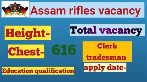Assam Rifles Vacancy Assam Rifle New Vacancy Assam Rifles Apply