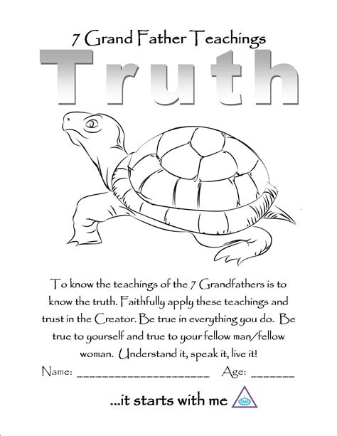 7 Grandfather Teaching 7 Teachings Coloring Pages