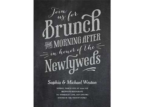 Here are some wedding invitation wording samples to inspire your linguistic style. Our Favorite Post-Wedding Brunch Invitations