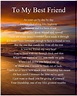 Personalised To My Best Friend Poem Birthday Christmas Gift Present ...