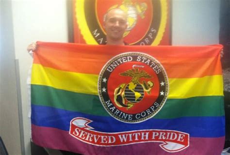 Gay Marine Receives Rainbow Flag On Last Day Of Service Huffpost
