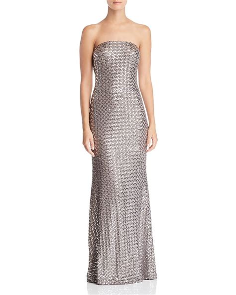 Aqua Strapless Sequined Gown Exclusive Women Bloomingdale S