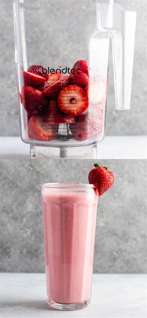 Strawberry Smoothie Recipe Made With Fresh Juicy Strawberries Perfect Healthy Summer Dri