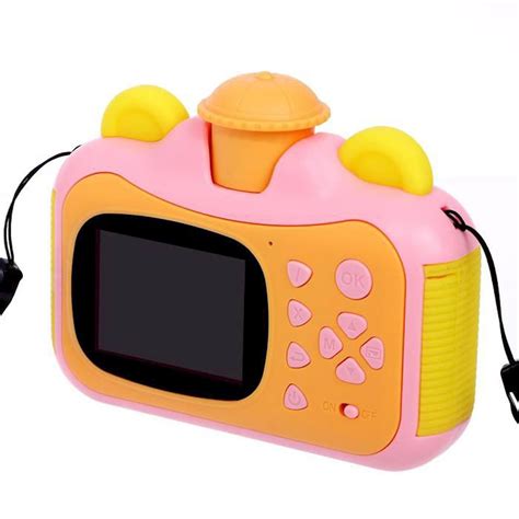 Детский фотоаппарат с мгновенной печатью снимков розовый купить в