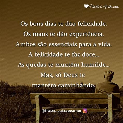 Os Bons Dias Te Dão Felicidade Paixão E Amor Frases E Pensamentos