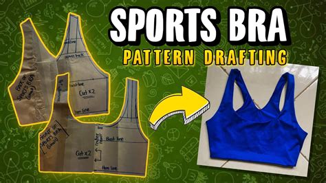 how to draft a pattern for a sports bra sports bra pattern drafting sewquaint 🔆 youtube