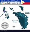 Map of mindoro island Royalty Free Vector Image
