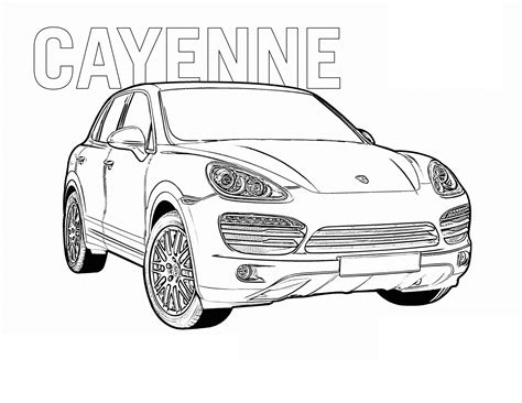 Kolorowanka Porsche Cayenne Do Druku I Online