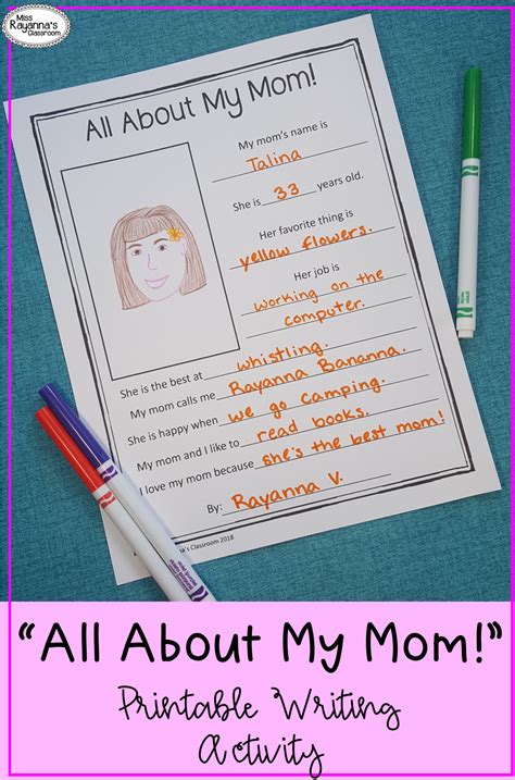 All About My Mom Preschool Printable Printable Word Searches