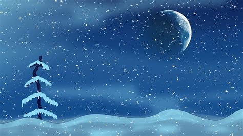 christmas night moon tree  image  pixabay