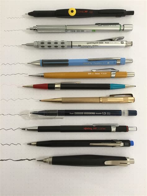A Selection Of My Mechanical Pencils In Various Lead Sizes R